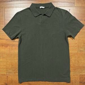 Filippa K Polo Shirt Men S Green Short Sleeve Open Collar Luxury Preppy Portugal